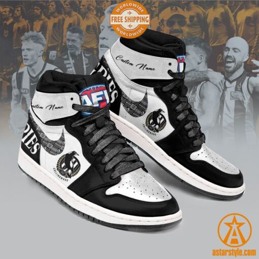 Personalized Collingwood Magpies Air Jordan Shoes