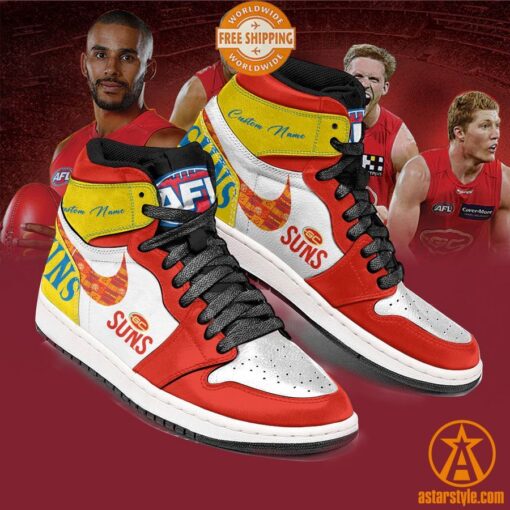 Personalized Gold Coast Suns Air Jordan Shoes