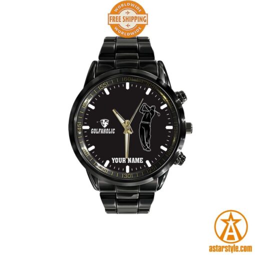 Personalized Golfaholic Stainless Steel Watch