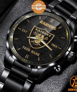 Personalized Las Vegas Raiders Stainless Steel Watch