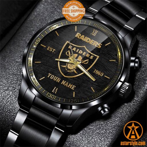 Personalized Las Vegas Raiders Stainless Steel Watch