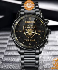 Personalized Las Vegas Raiders Stainless Steel Watch