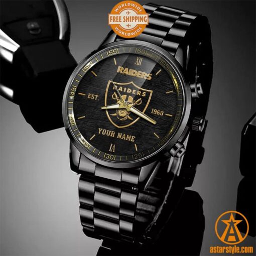 Personalized Las Vegas Raiders Stainless Steel Watch