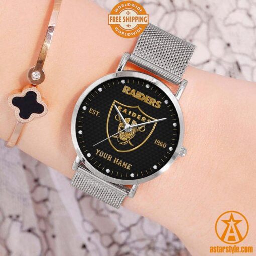 Personalized Las Vegas Raiders Stainless Steel Watch