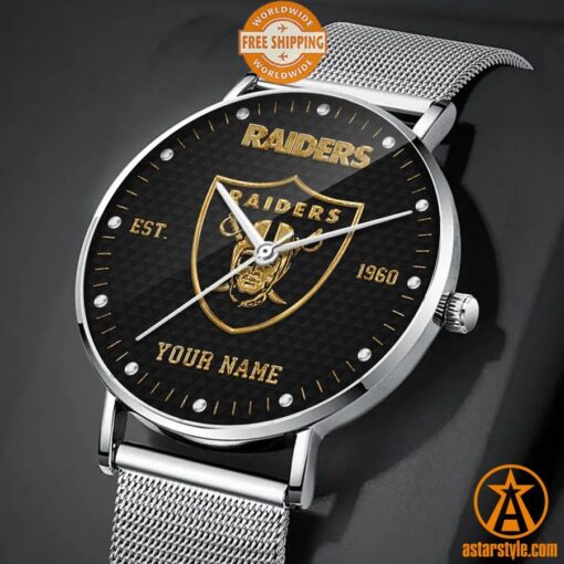 Personalized Las Vegas Raiders Stainless Steel Watch