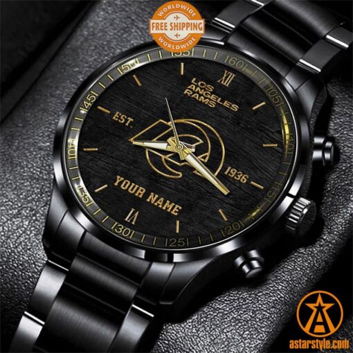 Personalized Los Angeles Rams Stainless Steel Watch