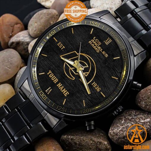 Personalized Los Angeles Rams Stainless Steel Watch