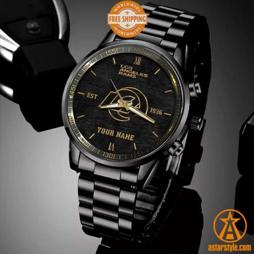 Personalized Los Angeles Rams Stainless Steel Watch