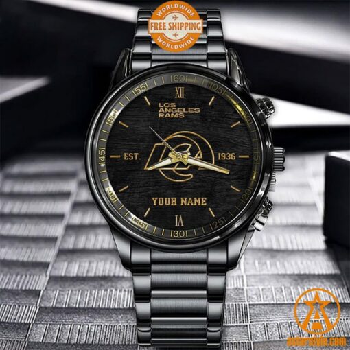 Personalized Los Angeles Rams Stainless Steel Watch