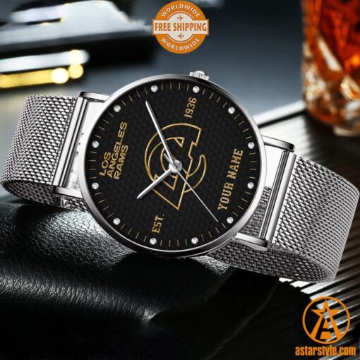 Personalized Los Angeles Rams Stainless Steel Watch