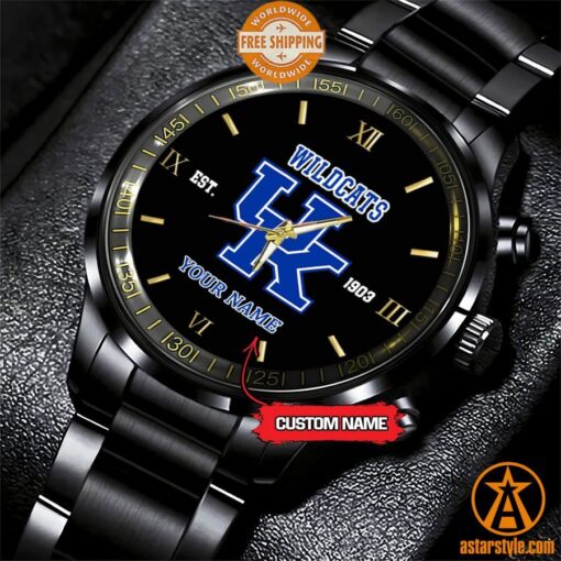 Personalized NCAA Kentucky Wildcats Stainless Steel Watch