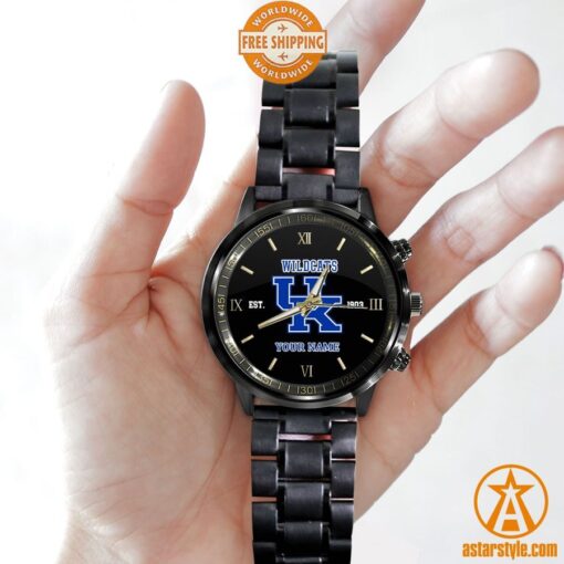 Personalized NCAA Kentucky Wildcats Stainless Steel Watch