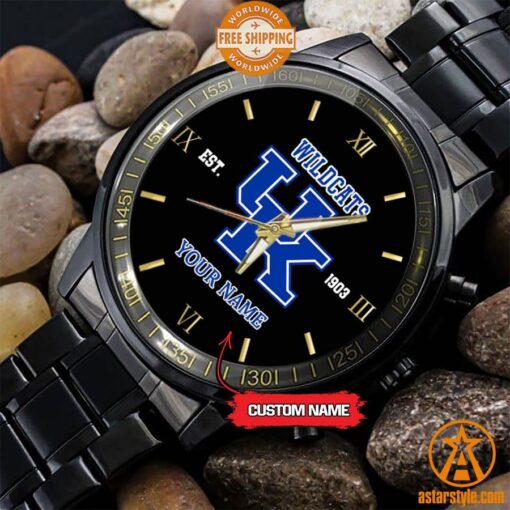 Personalized NCAA Kentucky Wildcats Stainless Steel Watch