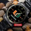 Personalized NCAA Miami Hurricanes Stainless Steel Watch Nice photo dude