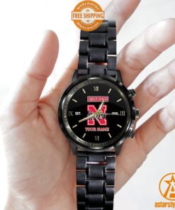 Personalized NCAA Nebraska Cornhuskers Stainless Steel Watch