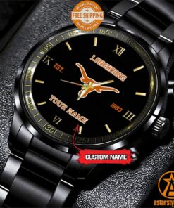 Personalized NCAA Texas Longhorns Stainless Steel Watch