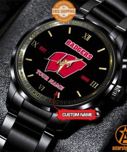 Personalized NCAA Wisconsin Badgers Stainless Steel Watch