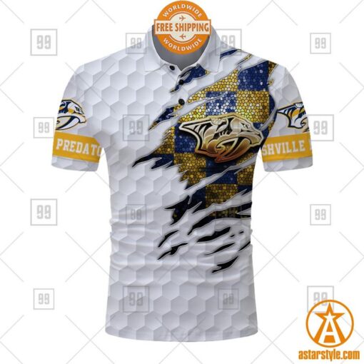 Personalized NHL Nashville Predators Mix Golf Polo Shirt