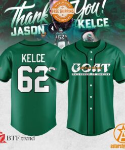 Philadelphia Eagles GOAT Jason Kelce Baseball Jersey