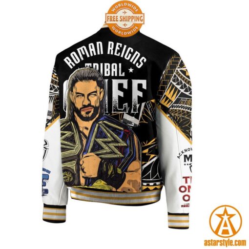 Roman Reigns Acknowledge Me Baseball Jacket