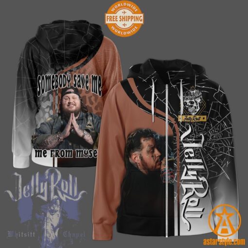 Somebody Save Me From Myself Jelly Roll Zip Hoodie