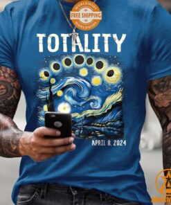 Starry Night Totality Solar Eclipse Of April 8 2024 Shirt