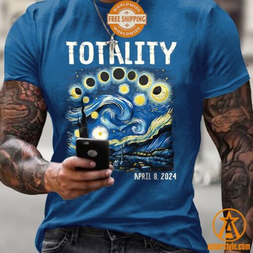 Starry Night Totality Solar Eclipse Of April 8 2024 Shirt