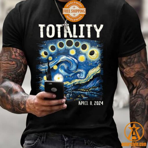 Starry Night Totality Solar Eclipse Of April 8 2024 Shirt