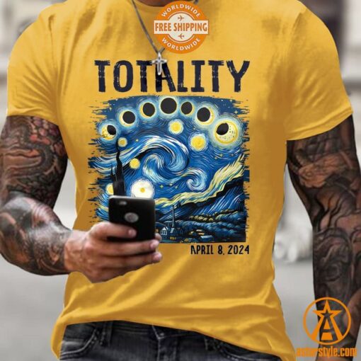 Starry Night Totality Solar Eclipse Of April 8 2024 Shirt