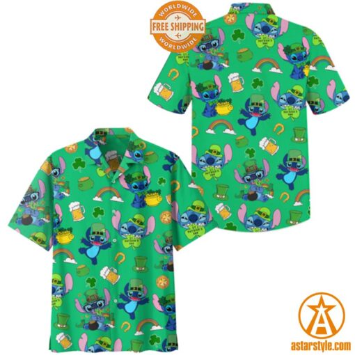 Stitch St Patrick Day Hawaiian Shirt