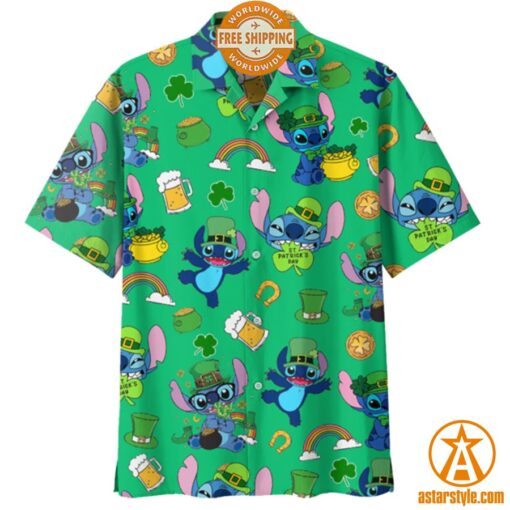 Stitch St Patrick Day Hawaiian Shirt