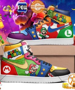 Super Mario Air Jordan 1 High Top Sneaker