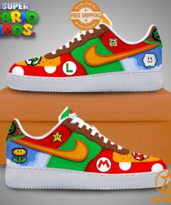 Super Mario Bros Nike Air Force Shoes