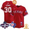 texas rangers world series champions premier limited jersey 30 442