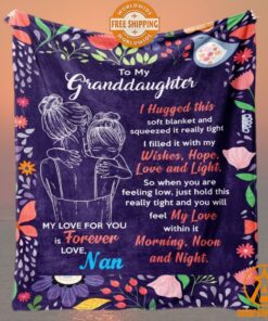 To My Granddaughter My Love For You Is Forever Blanket