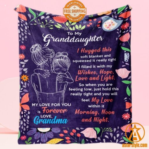 To My Granddaughter My Love For You Is Forever Blanket