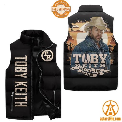 Toby Keith Don’t Let The Old Man In Sleeveless Puffer Jacket