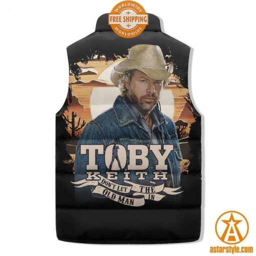 Toby Keith Don’t Let The Old Man In Sleeveless Puffer Jacket