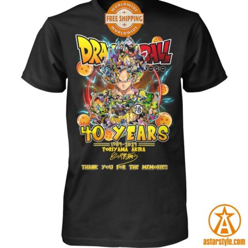 Toriyama Akira Dragon Ball 40 Years 1984 2024 Shirt