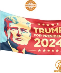 Trump For President 2024 Art Flag