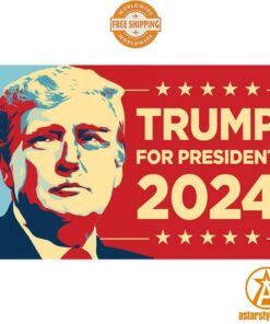 Trump For President 2024 Art Flag