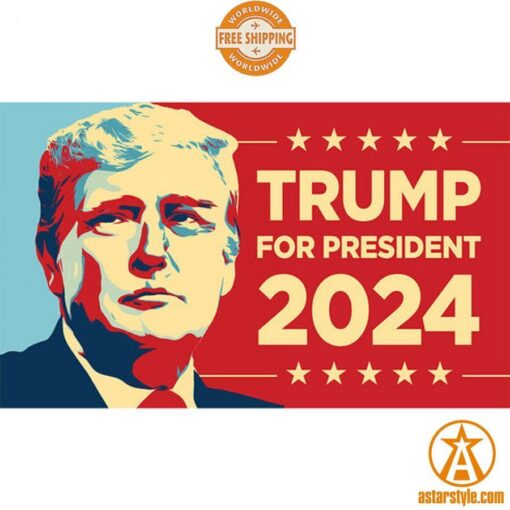 Trump For President 2024 Art Flag