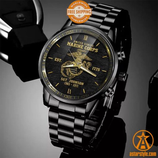 US Marine Corps CUSTOM Stainless Steel Watch