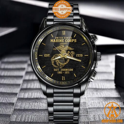 US Marine Corps CUSTOM Stainless Steel Watch