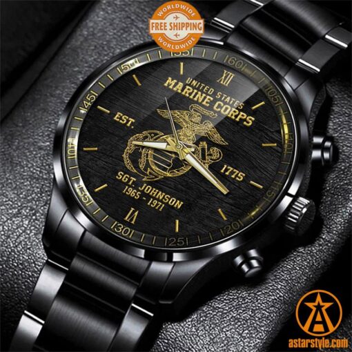 US Marine Corps CUSTOM Stainless Steel Watch