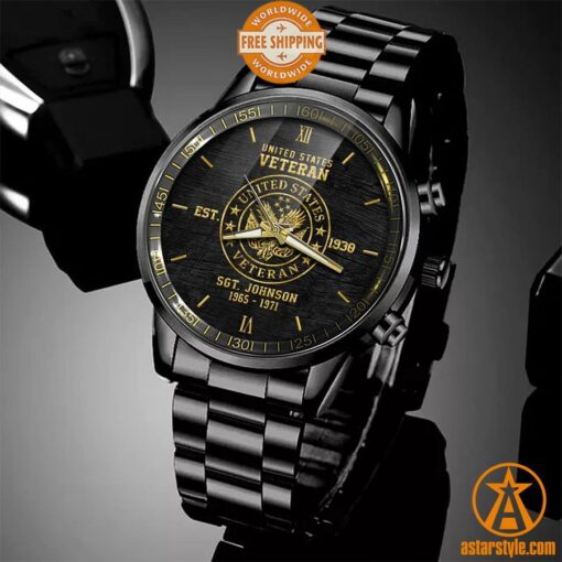 US Veteran CUSTOM Stainless Steel Watch