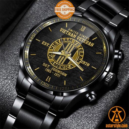 Vietnam Veteran CUSTOM Stainless Steel Watch