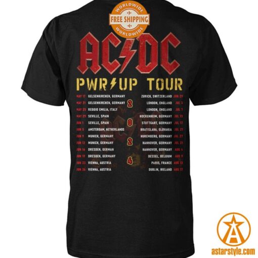 ACDC Band Power Up Tour 2024 Shirt