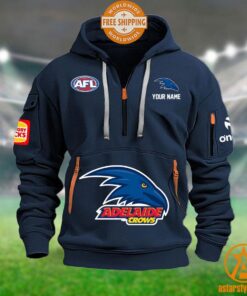 Adelaide Crows AFL Half Zip Heavy Hoodie