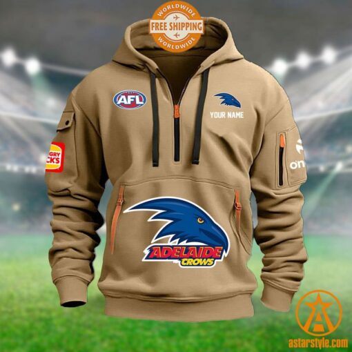 Adelaide Crows AFL Half Zip Heavy Hoodie